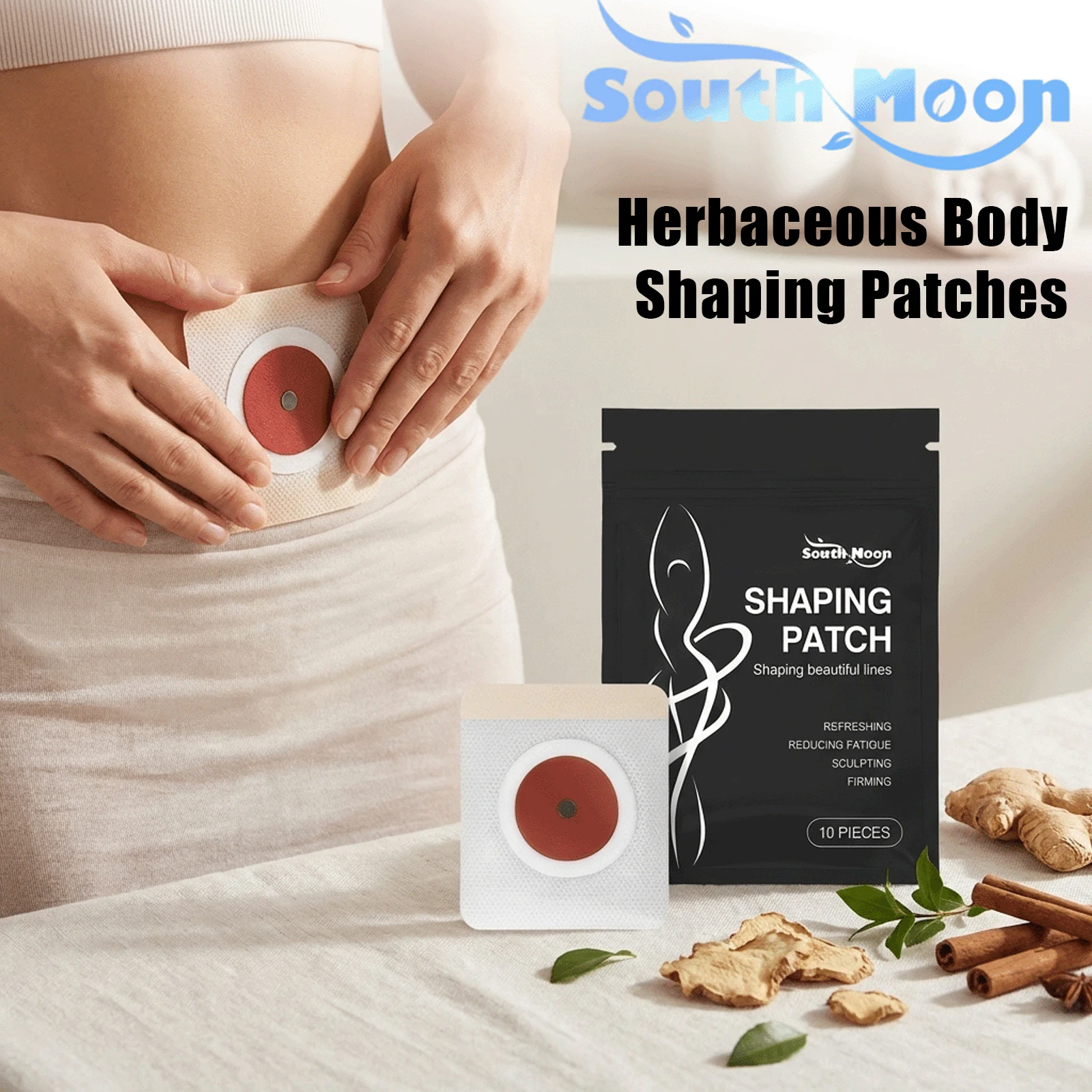 

Herbaceous Body Shaping Patches Improve Body Lines Assist Shape Contour Comfort Breathable Design Herbal Nourish Body Care Patch