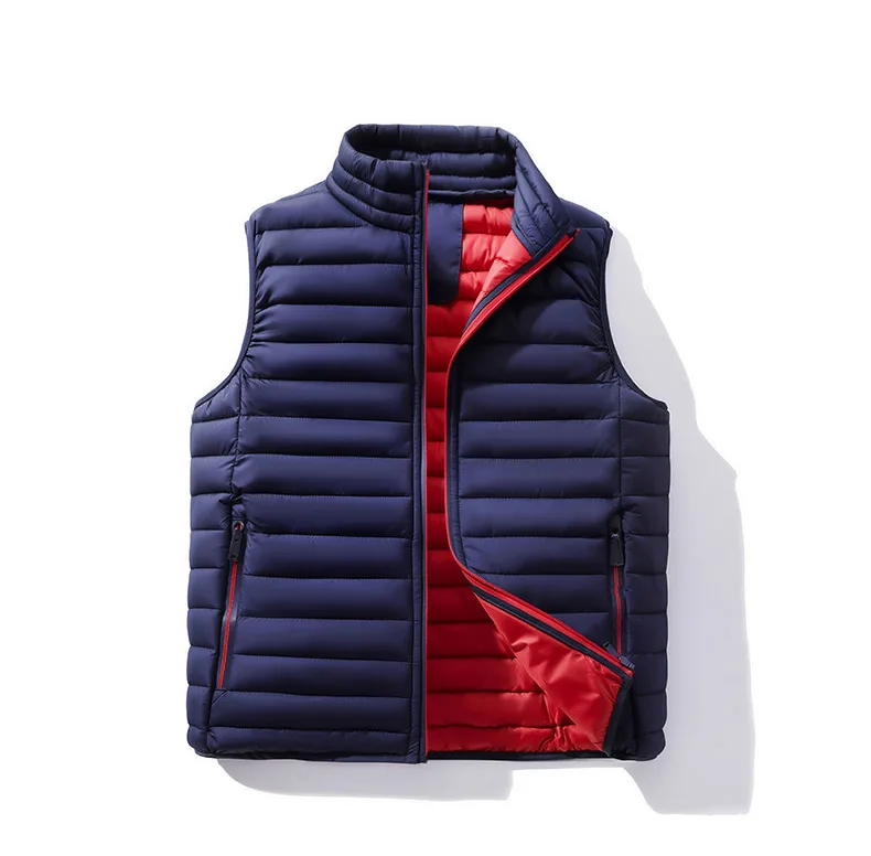 

Men Down Vest Lightweight Warm Windproof Down Vests Men's Tank Top All-match Stand Collar Coat New Mens Down Vest Waistcoats