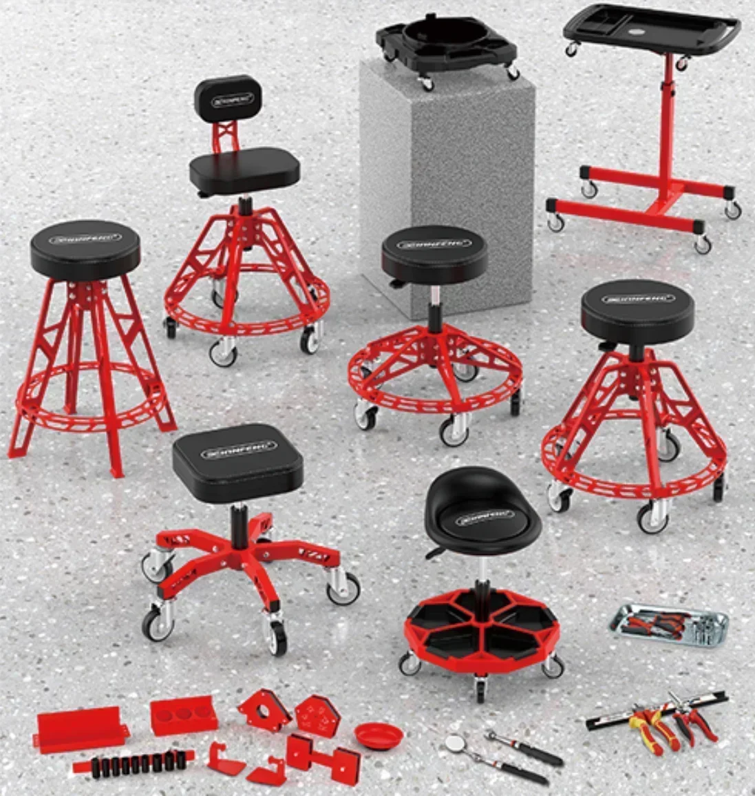 Heavy Duty 300lbs Load-Bearing Vehicle Tools Auto Repair Stool Mechanics Rolling Creeper Seat