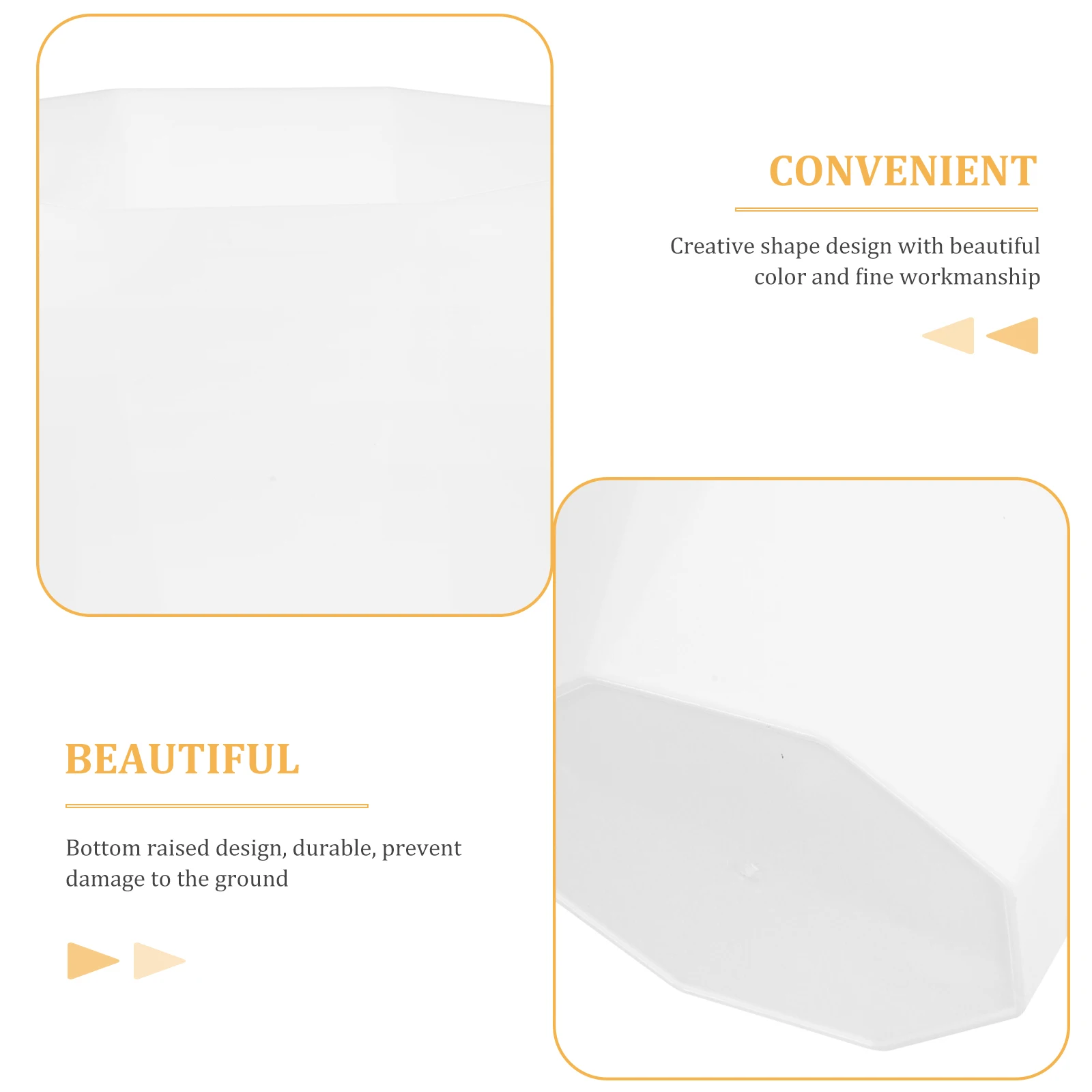 

Garbage Can Plastic Wastebasket Kitchen Bin Car Trash Container Table