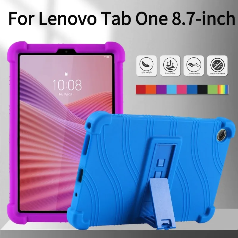 

Case for Lenovo Tab K9/Tab One Cover 8.7 inch (TB305FU), Kids Friendly Soft Silicone Adjustable Stand Cover