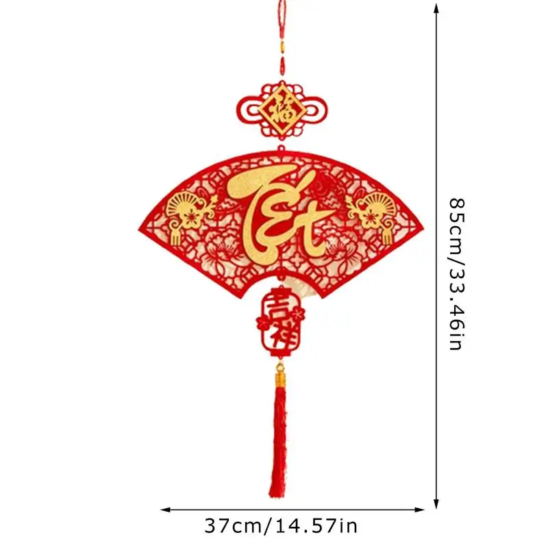Новогодние украшения на 2025 год, вьетнамское новогоднее украшение, весенний фестиваль, флокированная ткань/фетровая подвеска с кисточкой, домашний декор, подарки