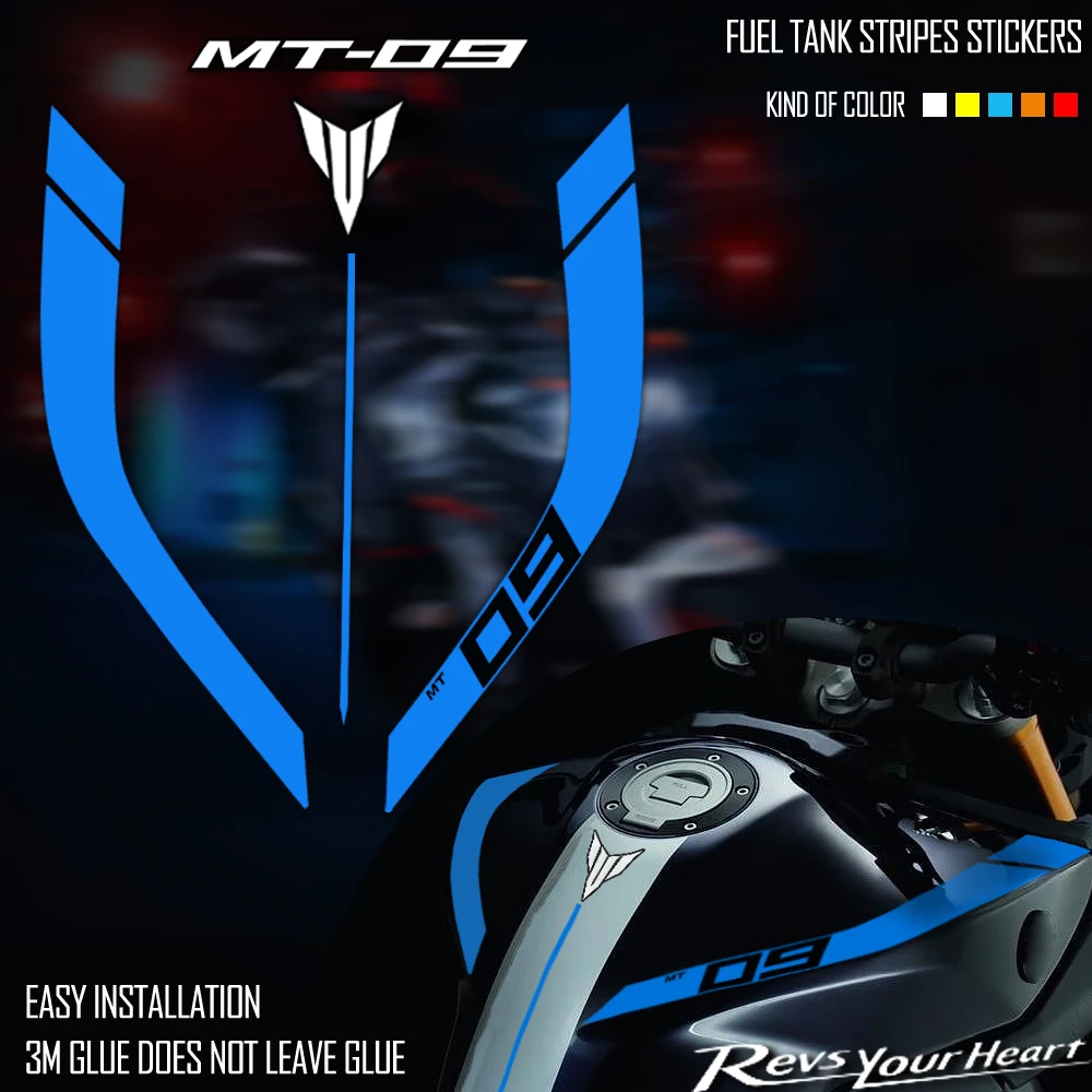 NEW 3M Motorcycle Sticker Racing MT-09 Fuel Tank Decals Logo Accessories Waterproof For Mt09 Mt 09 mt-09