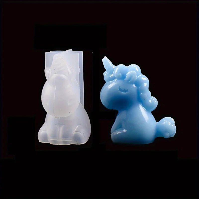 1 Unicorn Silicone Mold - Flexible Translucent Craft Mold for DIY Soap, Resin, and Home Decoration Perfect for Creative Projects