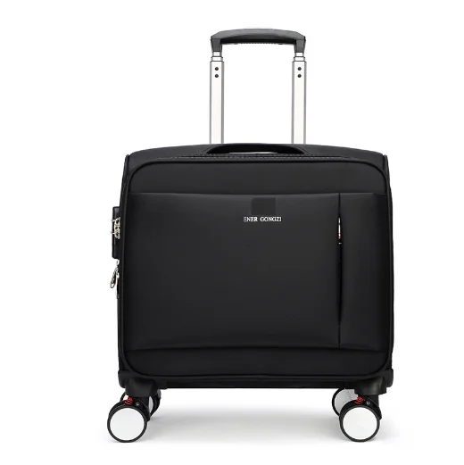 Men Spinner suitcase Cabin size 18 inch oxford Luggage Suitcase carry on Rolling Luggage Travel Rolling luggage bag with Wheels