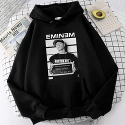 Hoodies Hot Rapper Eminem Print Sweatshirts Men Women Fashion Black Sweatshirt Harajuku Oversized Hoodie Pullovers Tracksuit