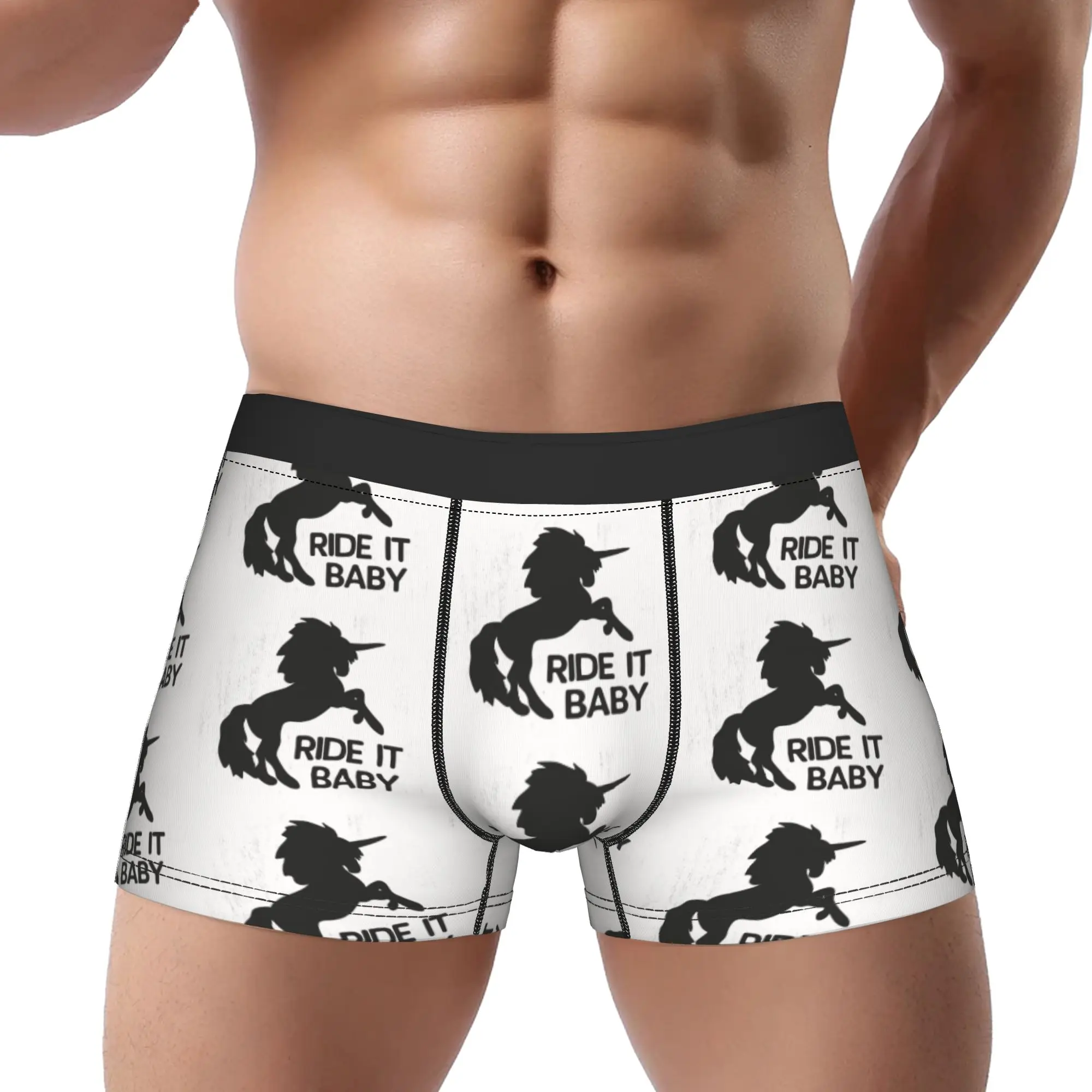 

Мужские трусы-боксеры из полиэстера с принтом Ride It
