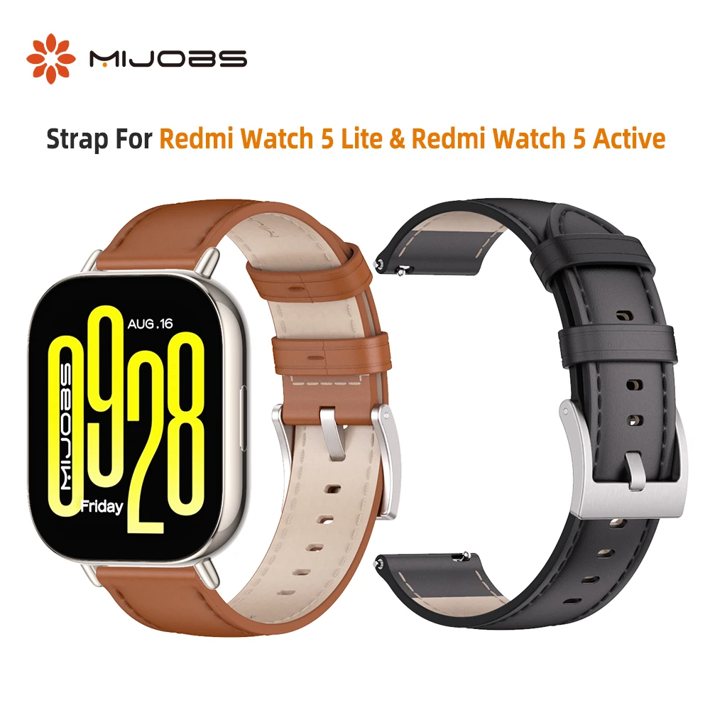 Cinturino da 22 mm per cinturino Redmi Watch 5 Lite per Redmi Watch 5 Cinturini in pelle per smartwatch attivo Accessori per cinturini