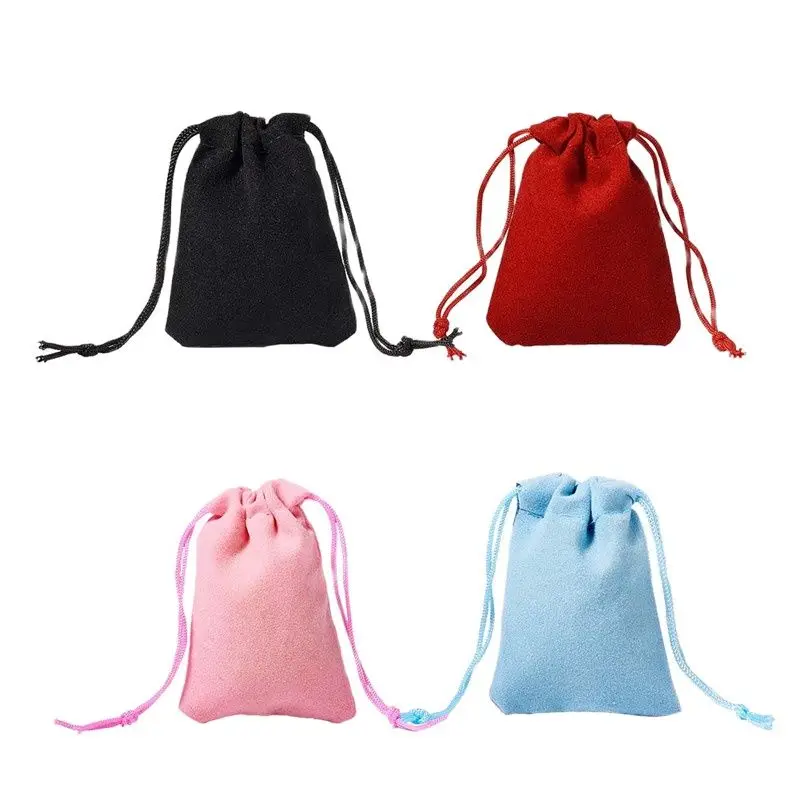 

Pandahall 100pcs 7x5cm (2.75x1.96") Black Velvet Jewelry Drawstring Bags Christmas Xmas Gift Candy Bundle Pocket Packing Pouches