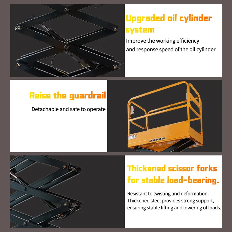 Electric Walking Hydraulic Aerial Work Platform Scissor Electric Climbing Vehicle Lifting Platform