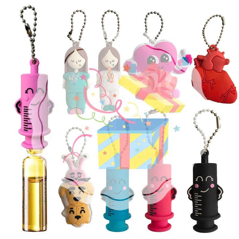 Ampoule Bottle Opener Keychain Syringe-Shaped Cutter Nurse Doctor Ampoule Bottle Opener Aid Medication Vial Breaker Tool