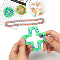 5/10/20/30pcs Magic Fluid Bracelet Versatile Folding Stress Relieving Bicycle Chain 24 Section Chain Track Toy Party Favors