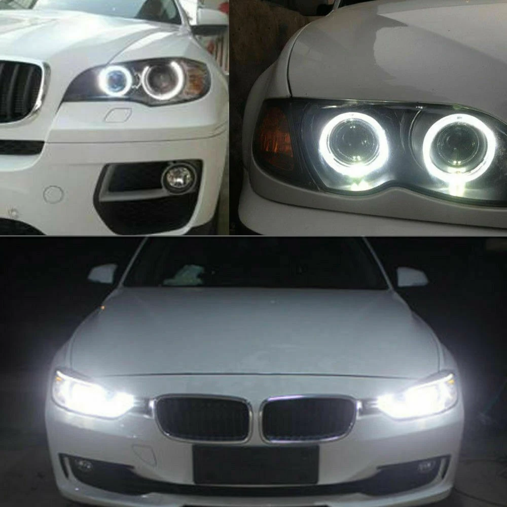 1Pair 8000K White LED Angel Eye Marker Halo Light Bulbs Lamps for-BMW E39 E53 E60 E63 E64 E66 E87 5 6 7 X3 X5