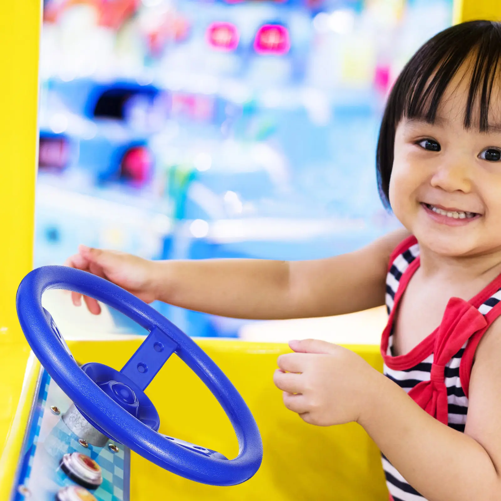 

Mini Plastic Kids Steering Wheel Portable Installation Outdoor Playsets Backyard Swingsets Simulation Steering Wheel Gear