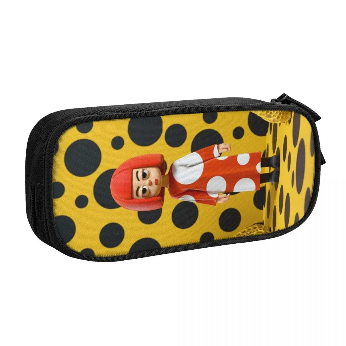 Cute Yayoi Kusama Polka Pencil Cases for Girls Boys Custom Pumpkin Large Capacity Pen Bag Box School Supplies