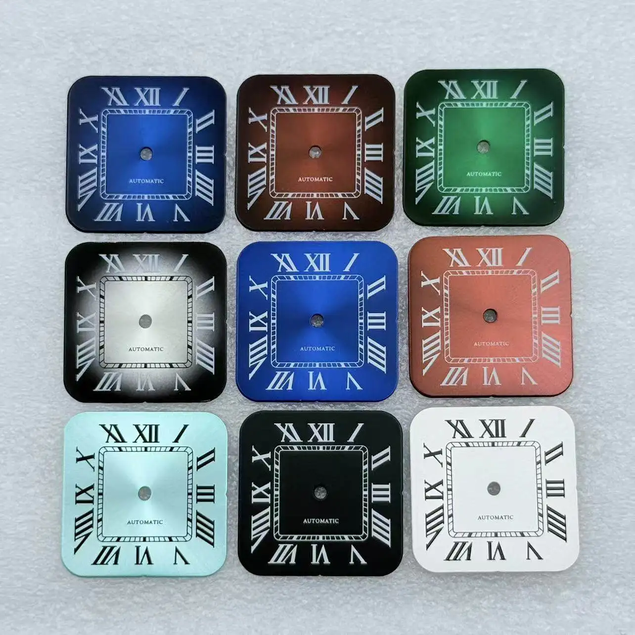 Esfera de Reloj para Mujer de 23.5mm NH05, Sin Fecha, Sin Logotipo, Cuadrada, con Números Romanos Luminosos, para Movimiento Automático Seiko Cartier Santos, Piezas de Modificación para Caja de Reloj