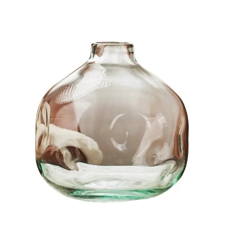 extra large irregular vase transparent glass flower ware living room flower arrangement hanging bell horse drunk wood