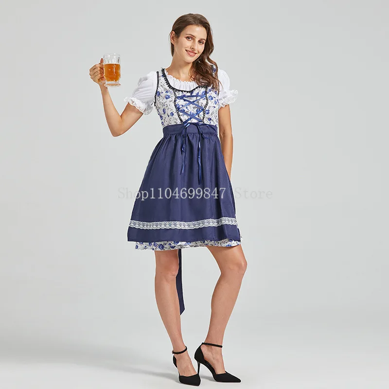 

Adult Europe and America Dresses Munich Oktoberfest Costume Partywear Cosplay Maid Costumes V-Neck Dresses Halloween Female
