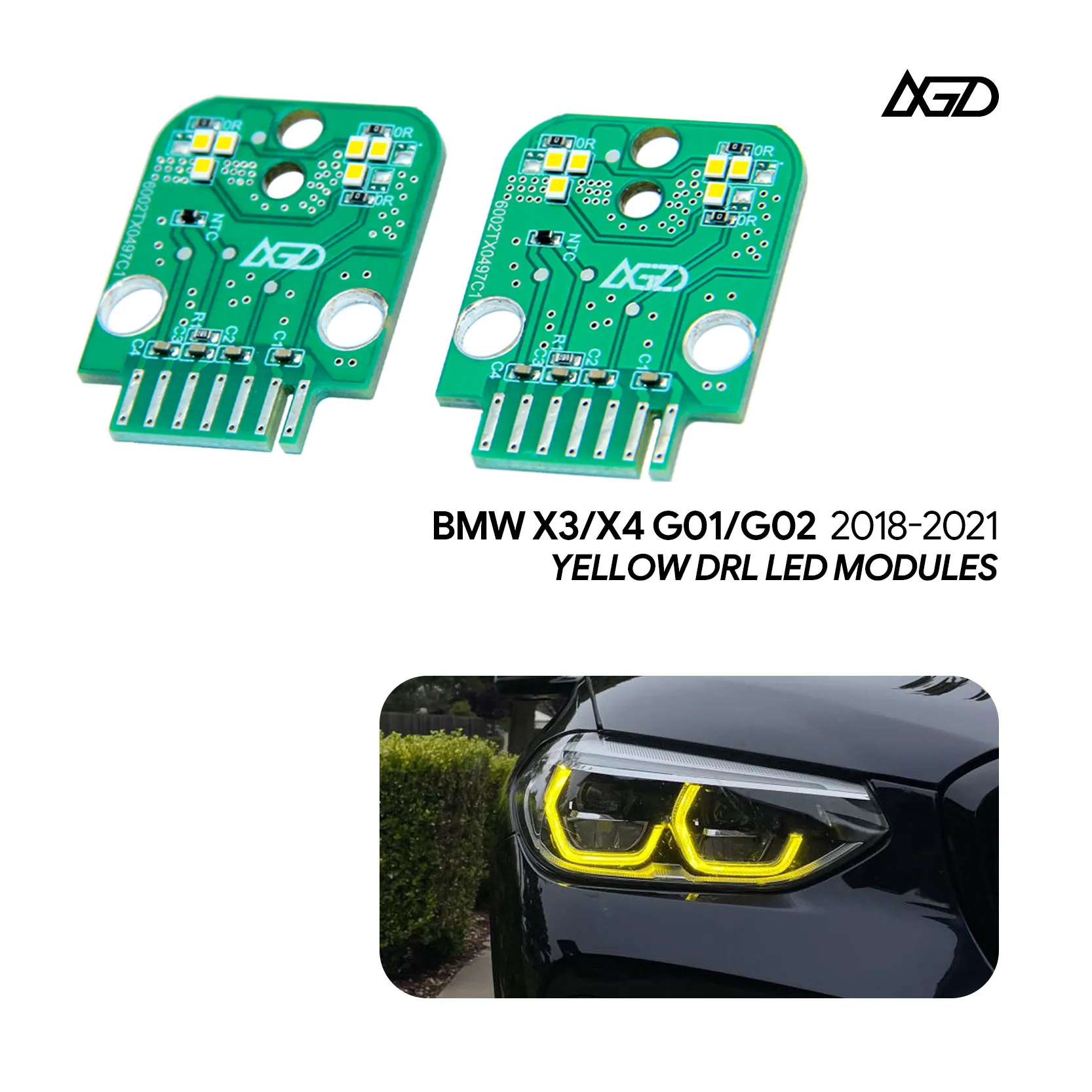 

Yellow DRL LED Boards For 2018-2021 BMW X3 X3M F97 G01 X4 X4M G02 ix3 Fits Adaptive Headlight
