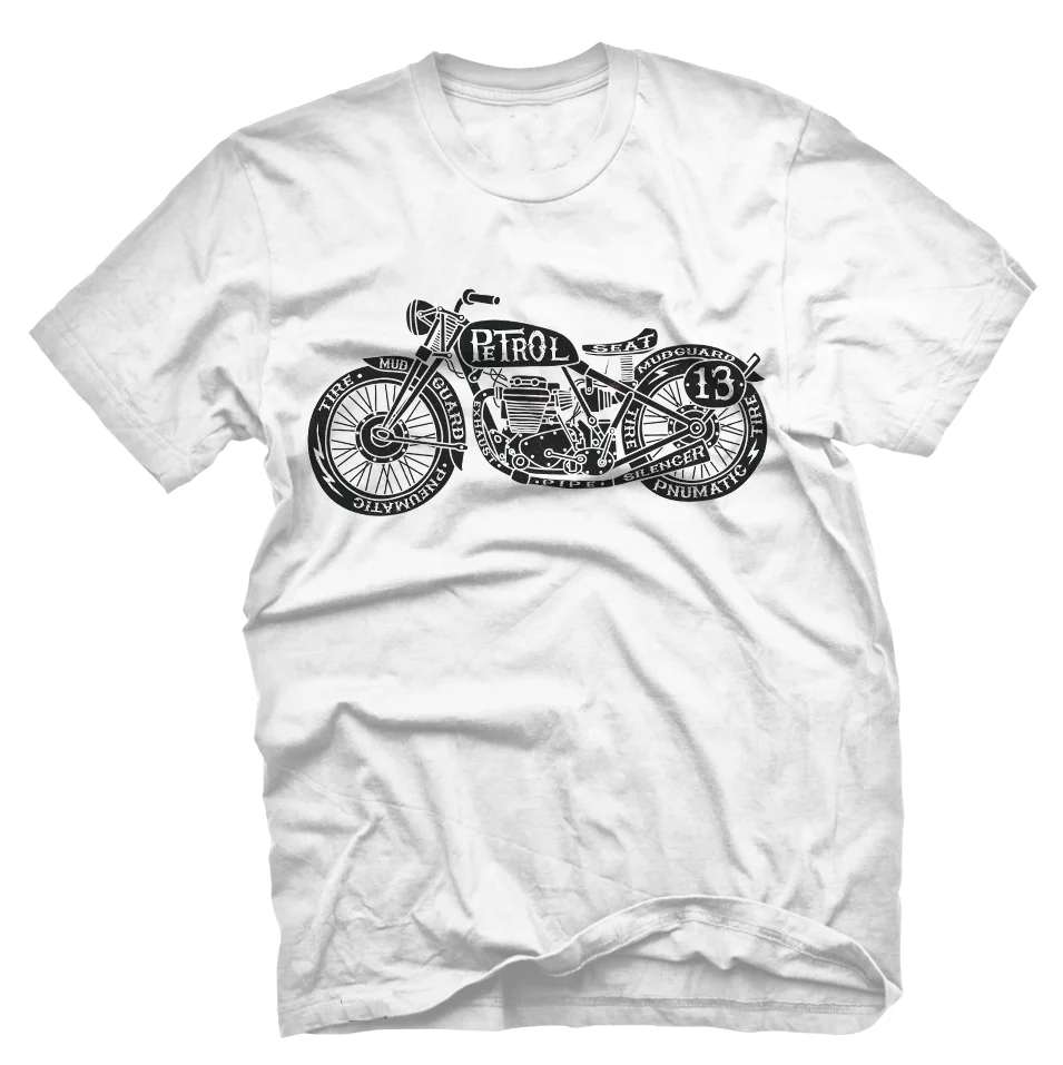 Vintage Motorcycle T-Shirt. Summer Cotton Short Sleeve O-Neck Mens T Shirt New S-3XL