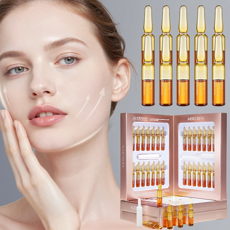 Mercilen Collagen Retinol Firming Essence 1.5ml*28 Bottles, Moisturizes and Brightens Facial Skin, Makes Skin Firm and Shiny, Lo