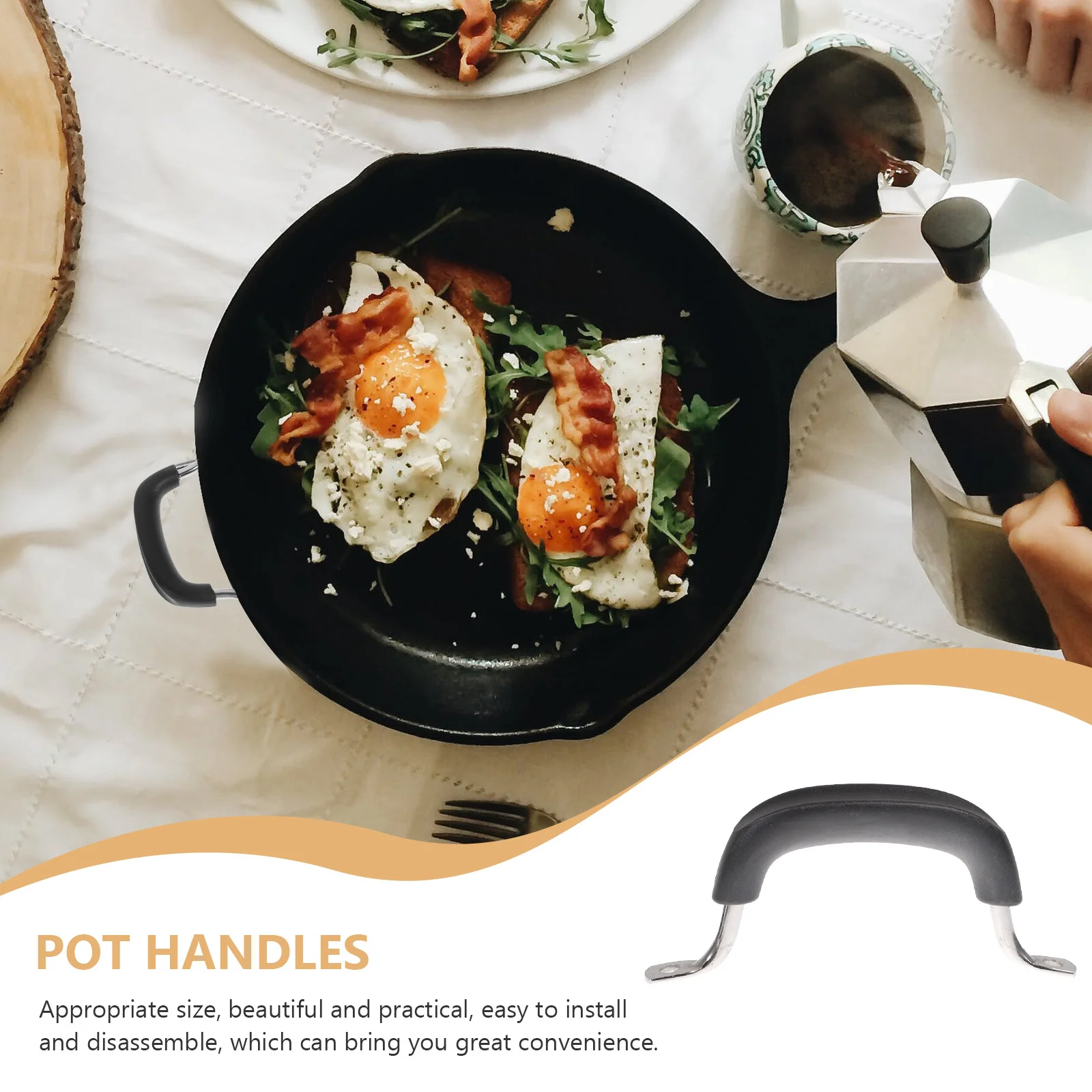 

4Pcs Pot Lid Grip Handle Replacement High Temperature Resistant Pot Cover Knob Kitchen Accessories Handle Parts