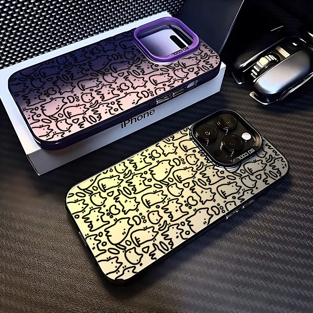 Black Cat Full Screen Kitten Phone Case for Samsung A73 A72 A55 A54 A53 A35 A34 A33 A32 A30 A24 A23 A22 A14 A05 4G 5G Matte image 6