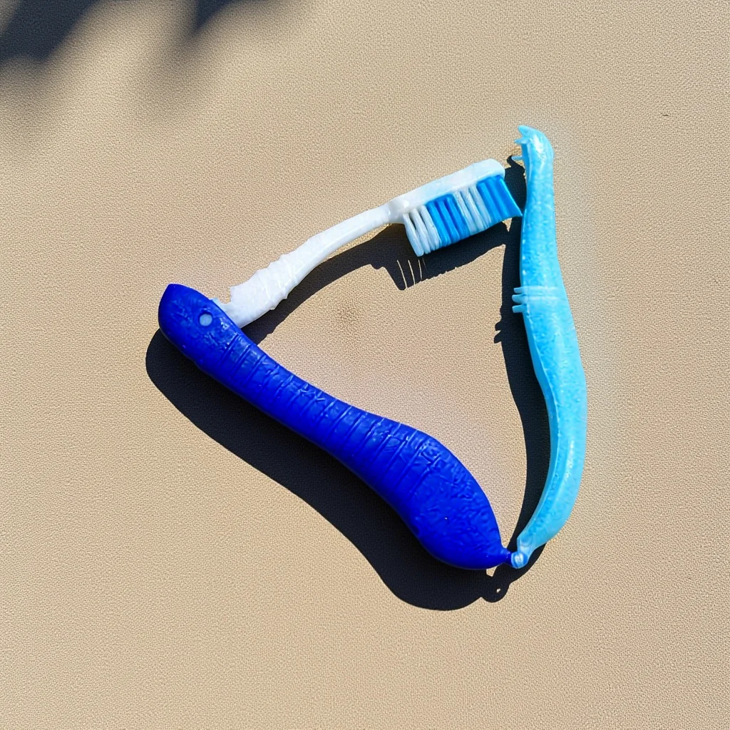 

Portable Folding Toothbrush for Travel Compact and Ergonomic Handle Easy to Carry in Backpack Purse Gym Bag Blue