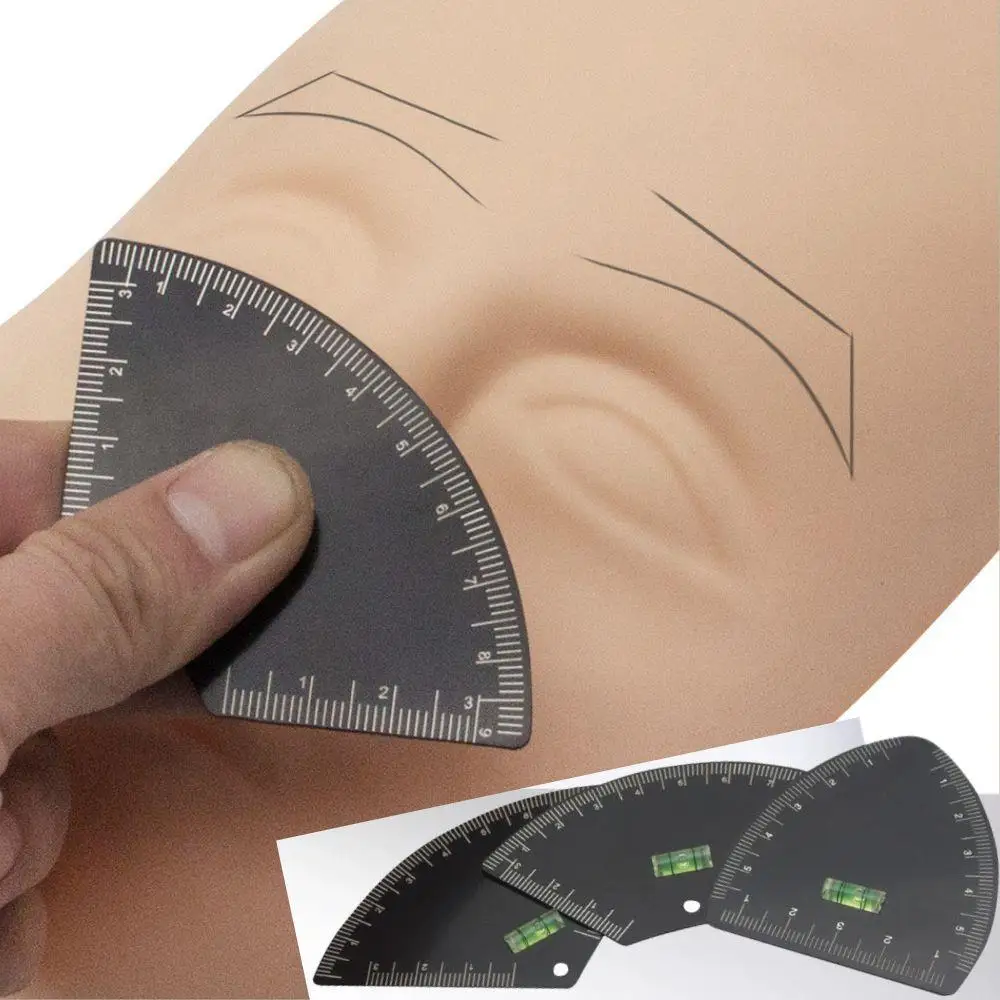 5/1 قطعة النساء رسم سريع الحاجب تصميم حاكم برو الحاجب تشكيل الوشم الاستنسل متعدد نمط الحاجب قالب عدة رسم الحاجب