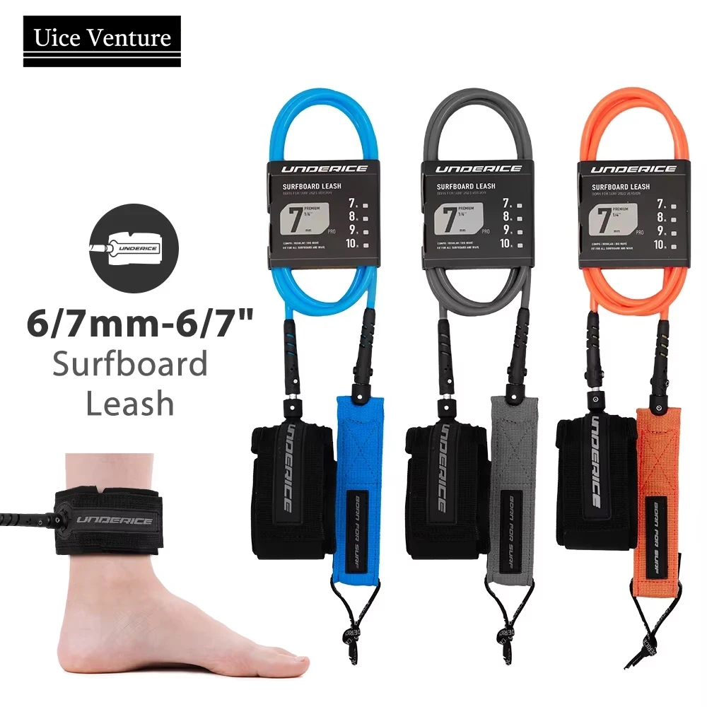 SUP Board Leash Surf 6/7FT Surfboard Rope Surf Rope Surfboard Leash TPU Stainless Inflatable Paddle Board Longboard Foot Rope
