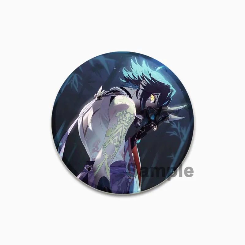 44/58mm Genshin Impact Game Badge Cute Cosplay Brooches Handmade Tinplate Lapel Pins for Clothes Backpack Jewelry Hat Accessory