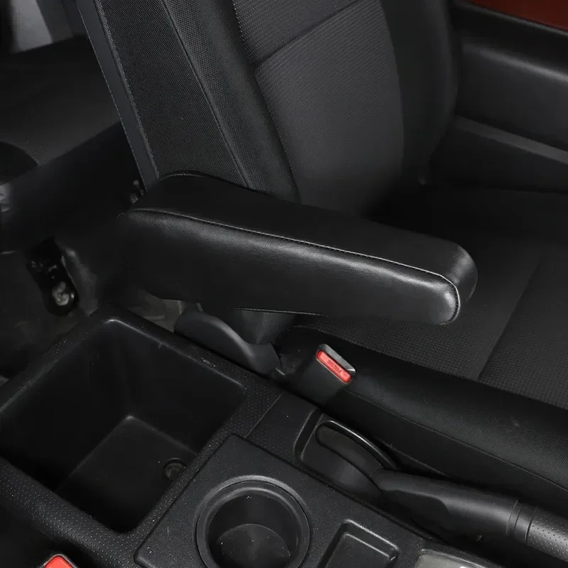 For Toyota FJ Cruiser 2007-2021 Leather Black Car Seat Armrest Handle Protector Cover Decorative Cover Car Accessories