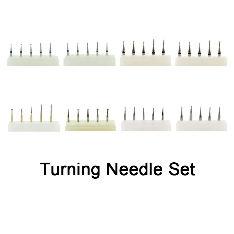 

5pcs/set Dental Tungsten Carbide Drill Burs Trimming Finishing Burs Dentist Tools Set