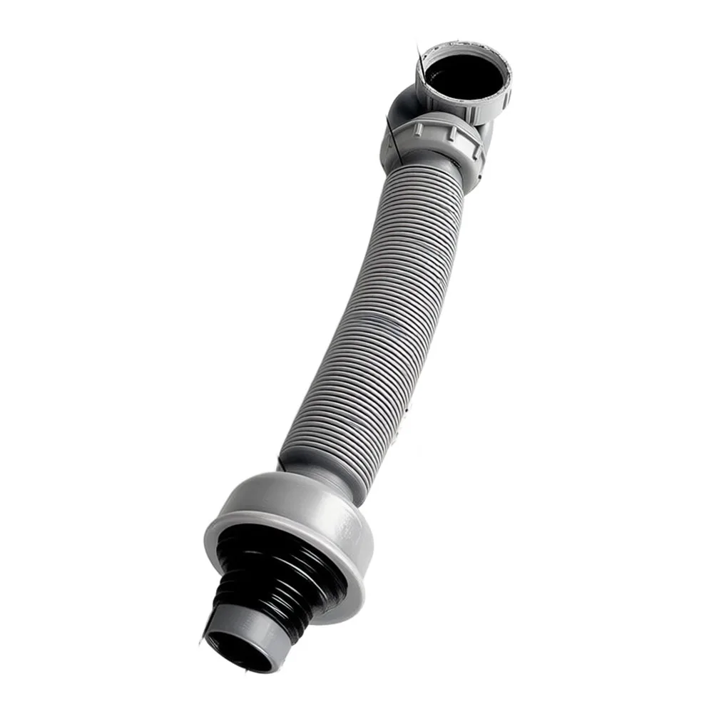 Plastic Bathtub Drain Fittings 80cm Flexible Gray for proof Design with Spring Loaded Seal for Standard Drain Pipes