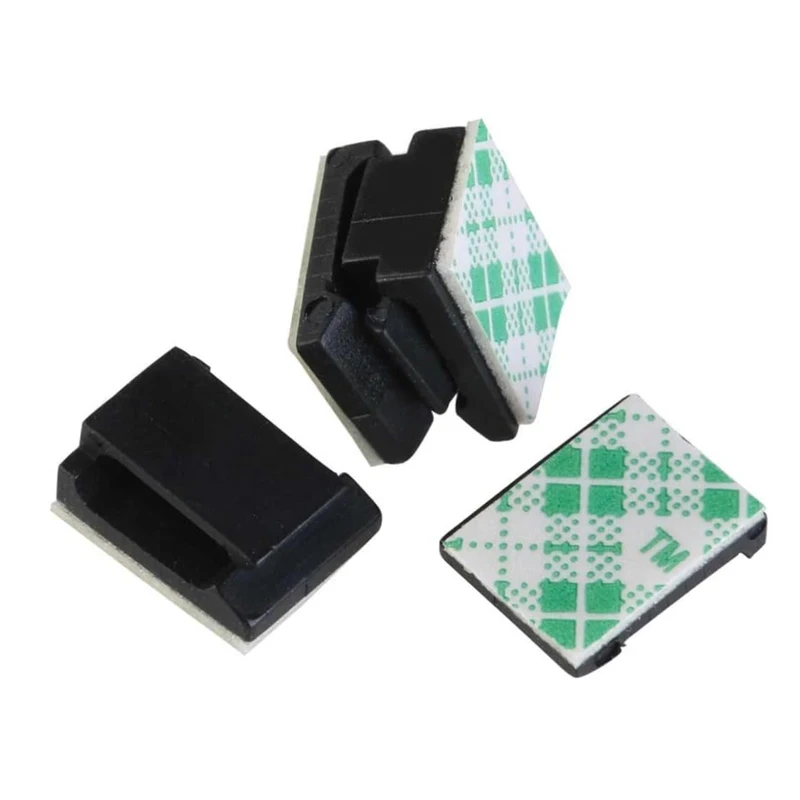 40 PCS Adhesive Cable Clips For Cable Management Wall Under Desk Lights Car Dash Cam Ethernet Electric Wires Small