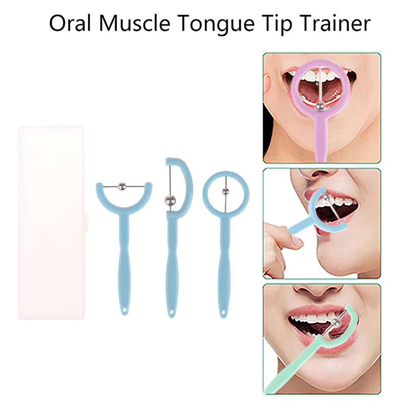 3pcs Kids Tongue Tip Exercise Tool Tongue Tip Lateralization Tools Oral Muscle Training Autism Speech Therapy Talk Tool Kits