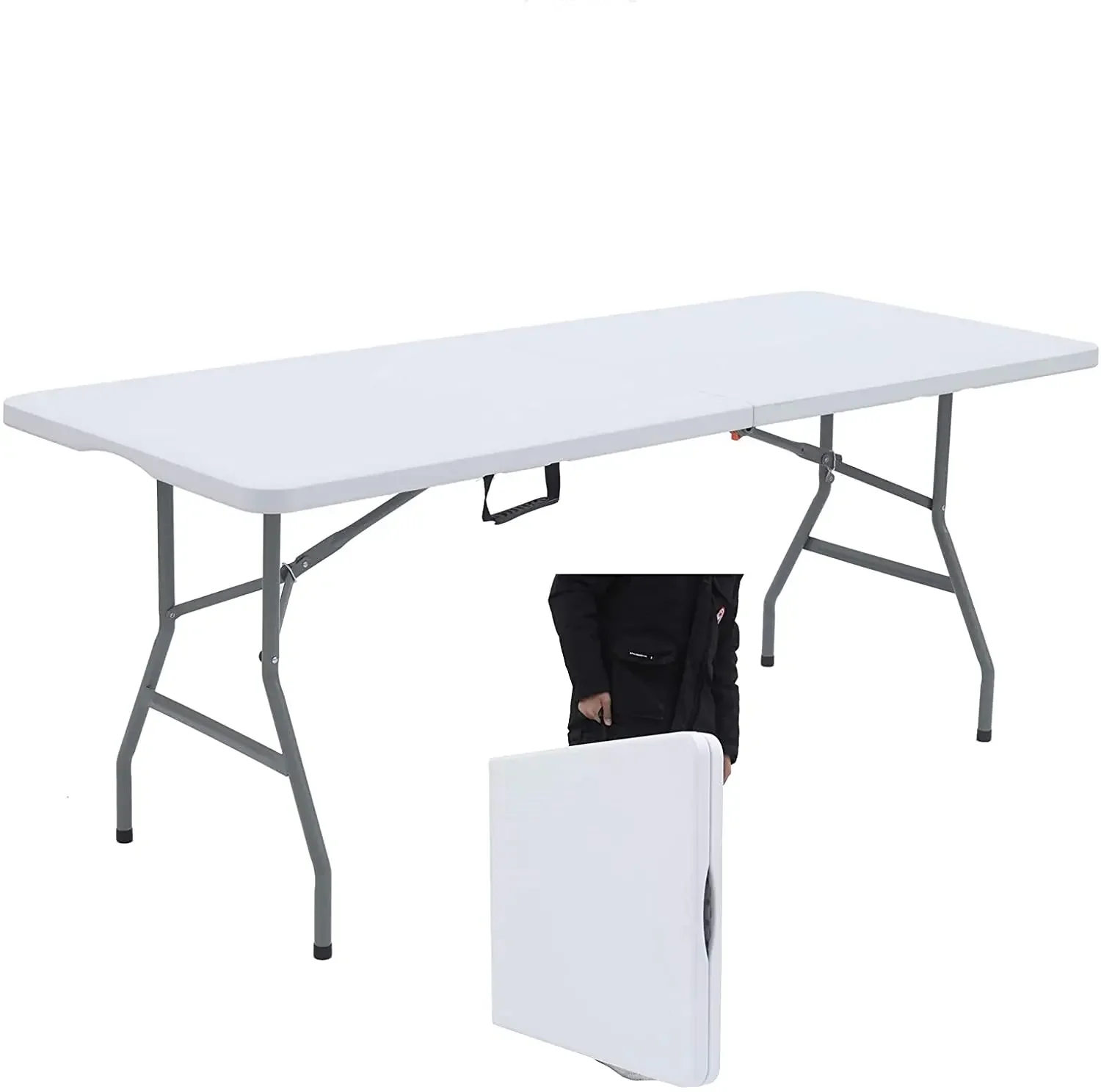 

hot selling outdoorfurniture 1.83m portable handlefoldable bbq camping picnic easy folding dining plastic folding tables