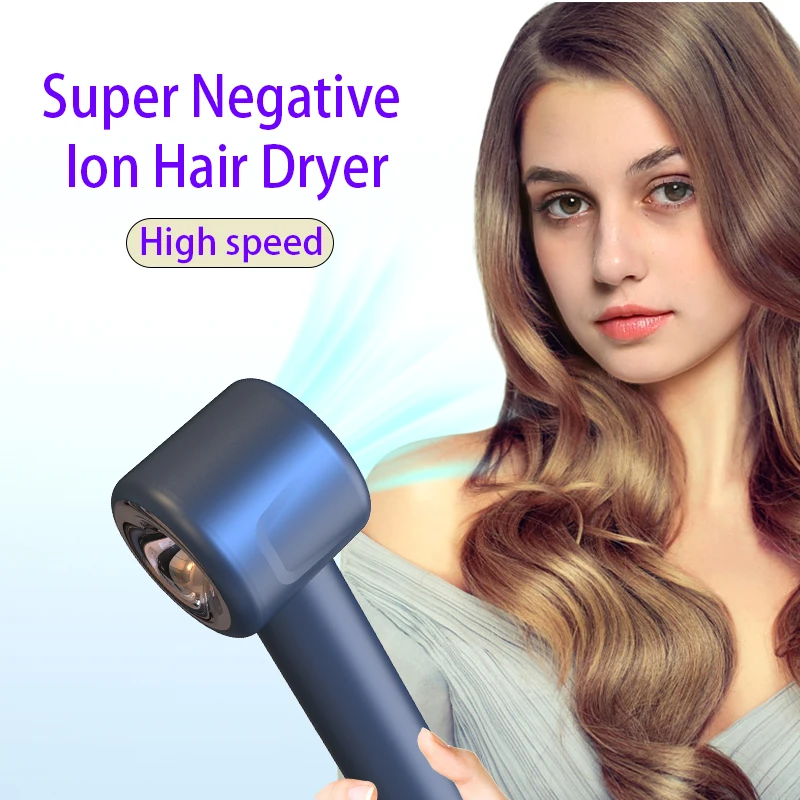 1600W Negative lonic Hair Dryer  Professional Hair Dryer Leafless Hairdryer Hot/cold Wind HomeAppliance Free shipping