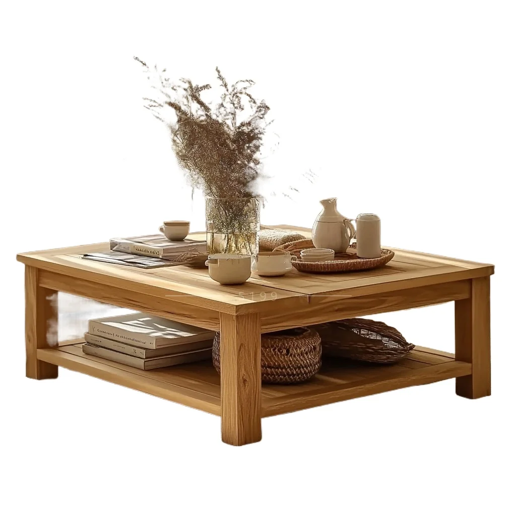 

Чайный столик из цельного дерева, средневековый журнальный столик, гостиная, дом, проживание в семье, новый китайский бревенчатый столик