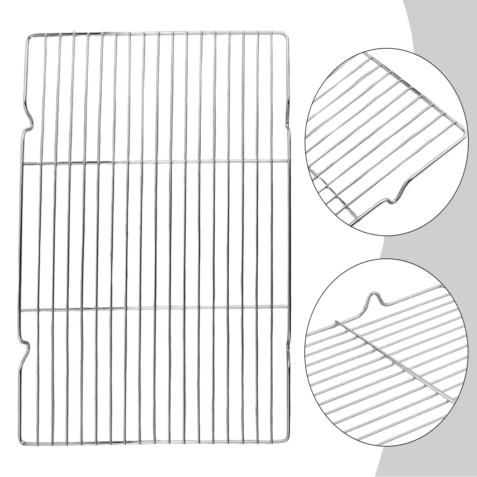 Stainless Steel Mat Net Grid Shape Rectangle Grill Grilling BBQ Mesh Net Meat Vegetable Steak Picnic Party Barbecue Tool