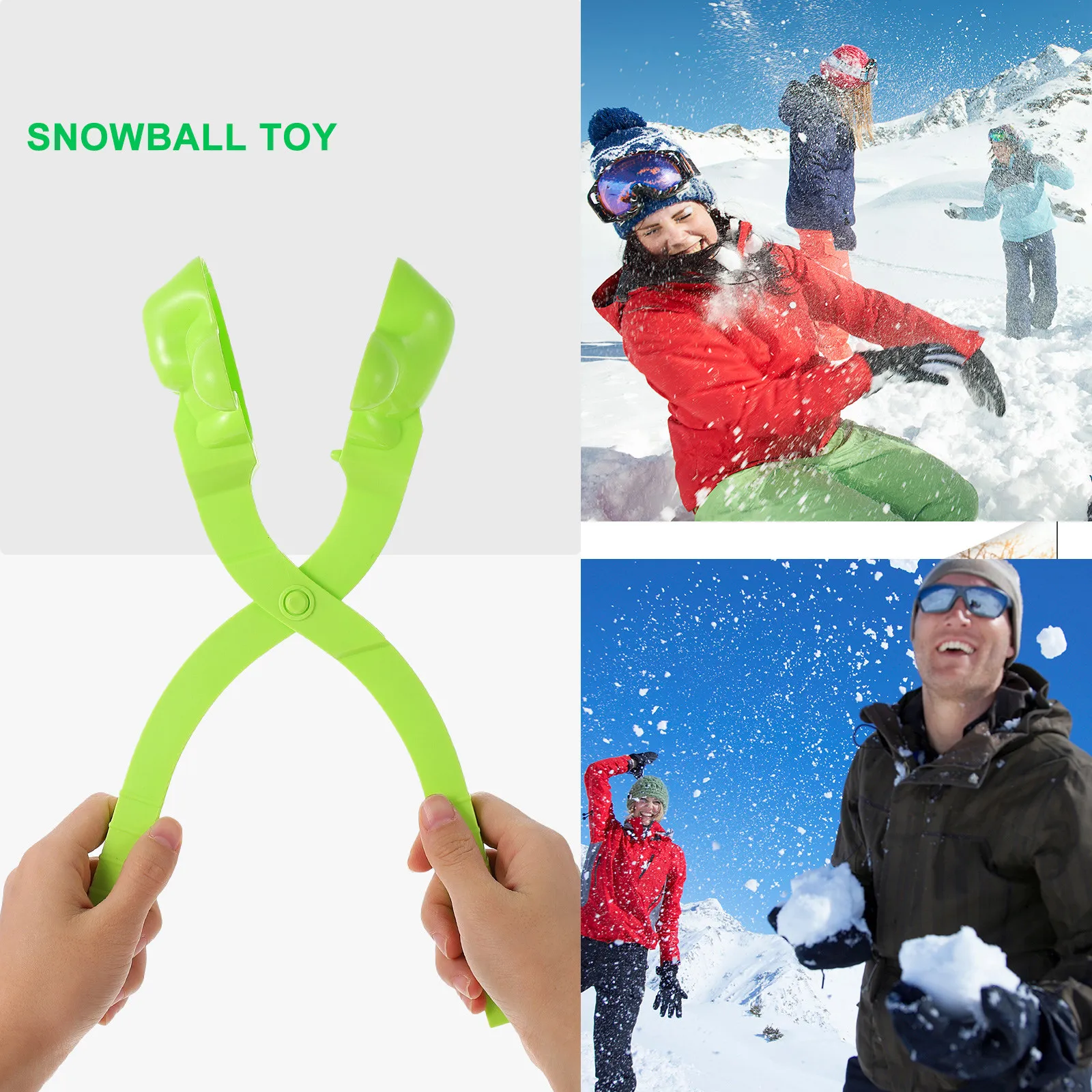 

1 шт. пластиковый зажим-форма для детей, для зимних игр на улице, для изготовления снежных шаров, зажим для снежных боев, игрушка для бассейна