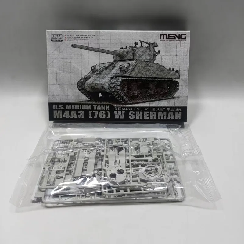 MENG 72-019 1/72 M4A3 (76) W Sherman Medium Tank Plastic Model Kit