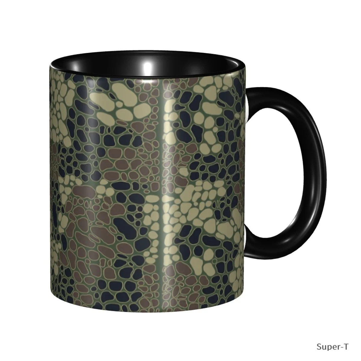 Camouflage Pattern Military Creative Ceramic Coffee Mug Landscape Tea Milk Cup Home Office Gift Mugs 330ml