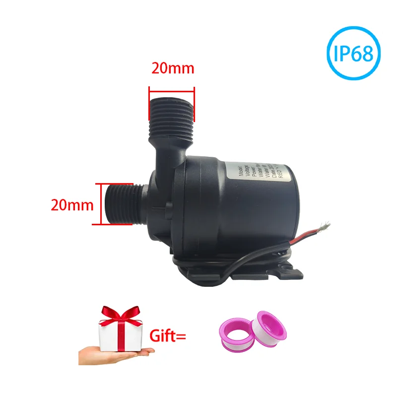 

1000L/H Micro DC Brushless Boosting Water Pump DC12V/24V Submersible Water Pump Fountain Lawn Fish Tank Garden