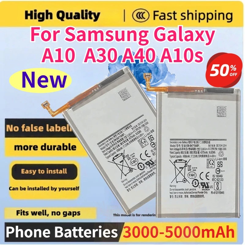 

High Quality Mobile Phone Batteries For Samsung Galaxy A10 A30 A40 A10s Replacement Mobile Phone Battery