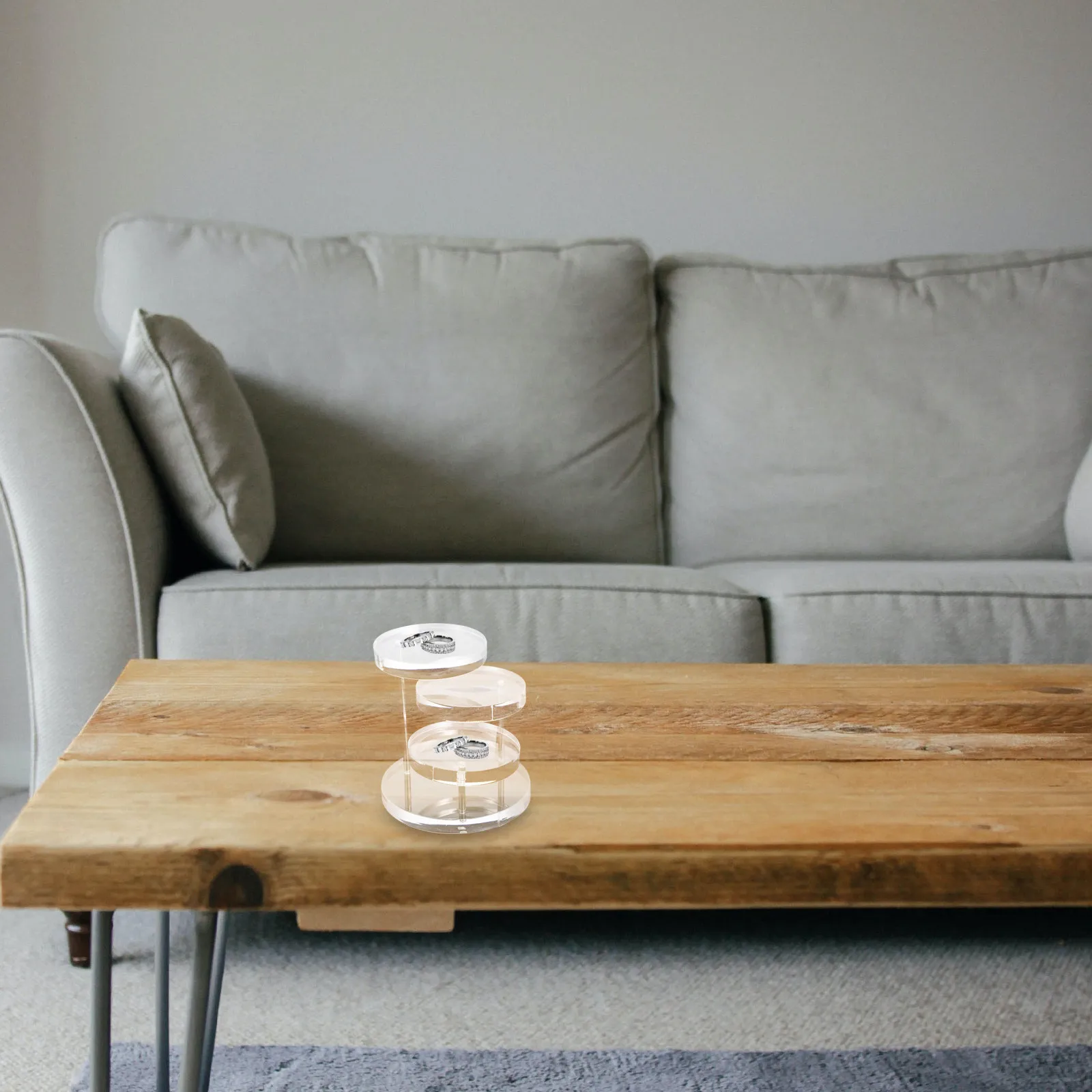 

Прозрачная акриловая подставка для украшений, многоуровневый держатель для серег, витрина для ювелирных изделий для розничных магазинов