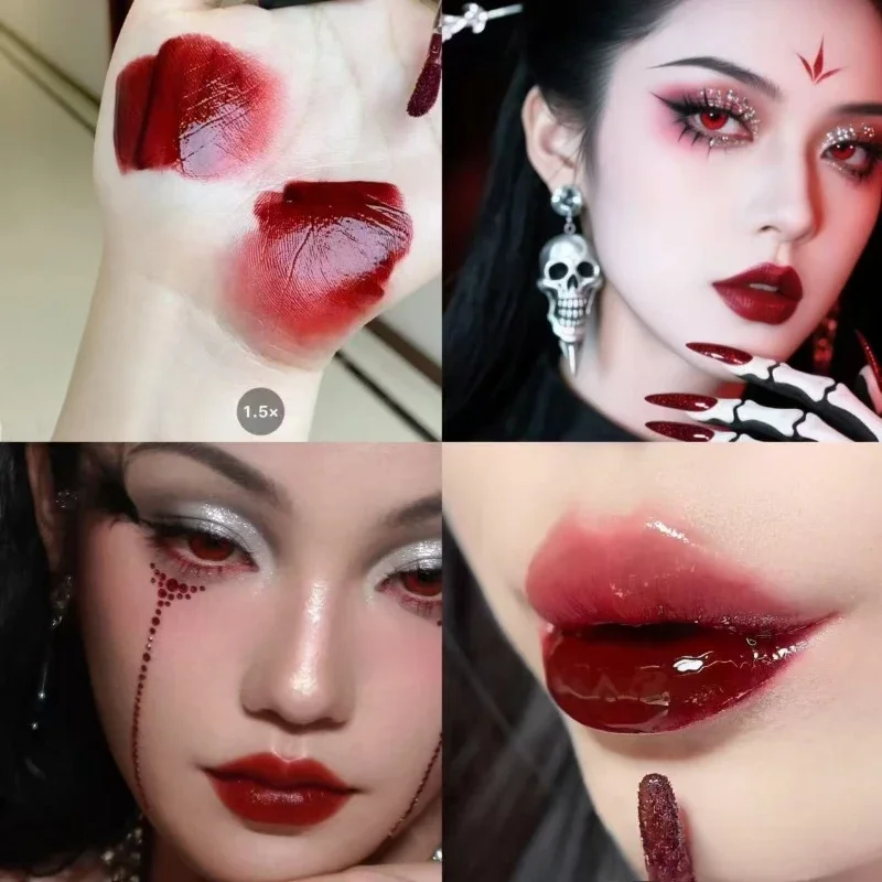 Girlcult paleta de sombra conjunto brilho labial azul smokey escuro punk fosco iluminador glitter diversão halloween cosplay kit maquiagem