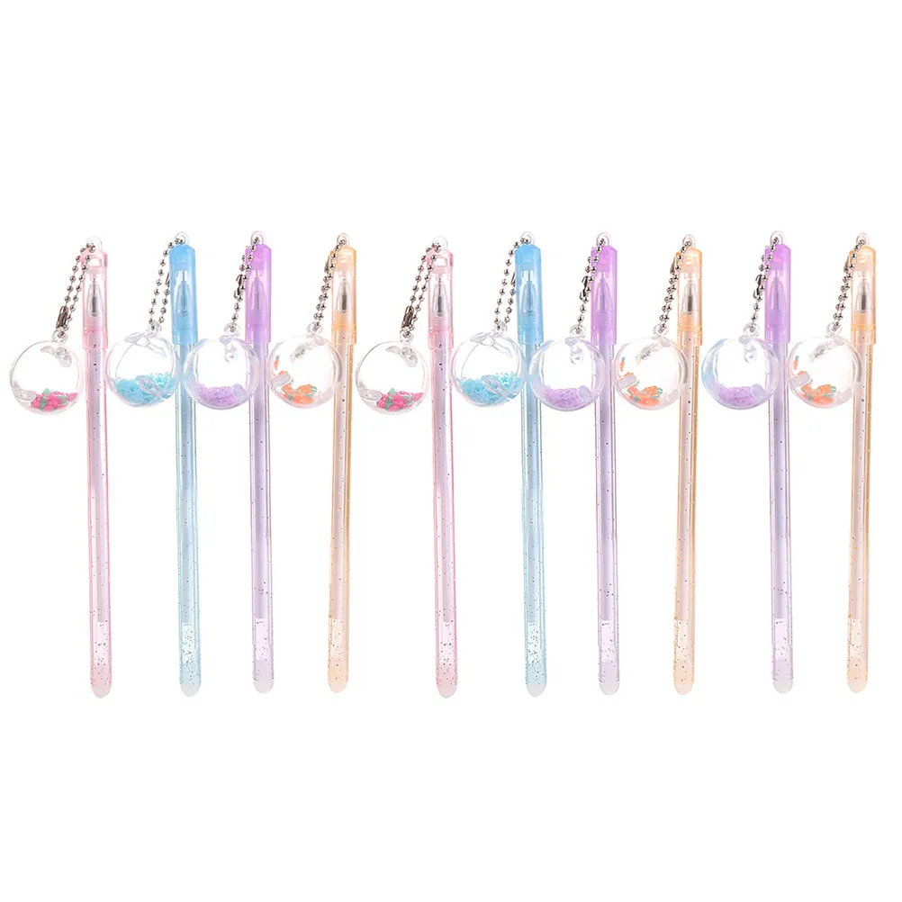 

10Pcs Chic Pendant Gel Pens Free-Flowing Ink for Journals Diaries Sketching Notes School Office Supplies Unique Writing