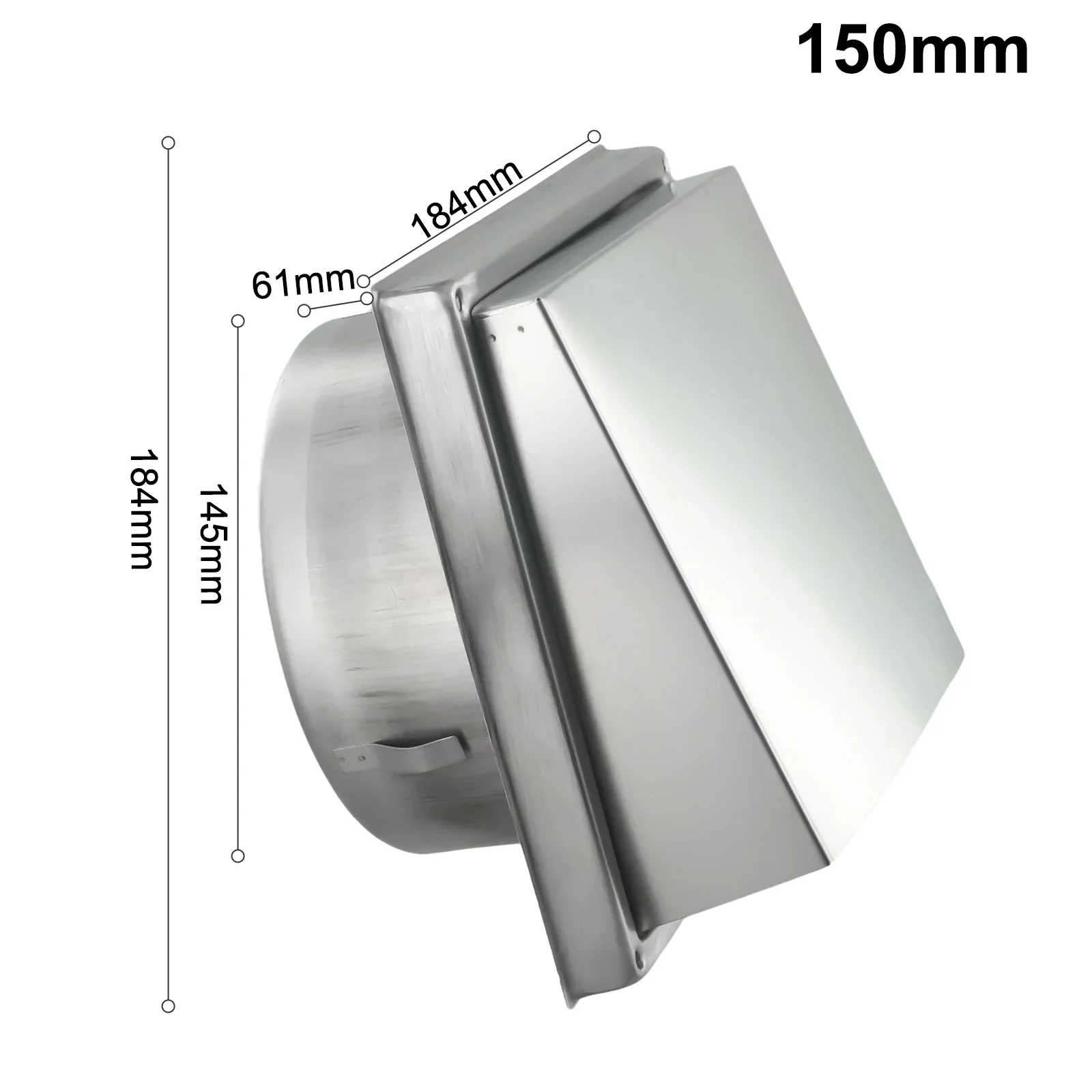 Stainless Steel Air Outlet Wall Ceiling Air Vent 125 150mm 304 Steel Ducting Ventilation Exhaust Grille High Quality