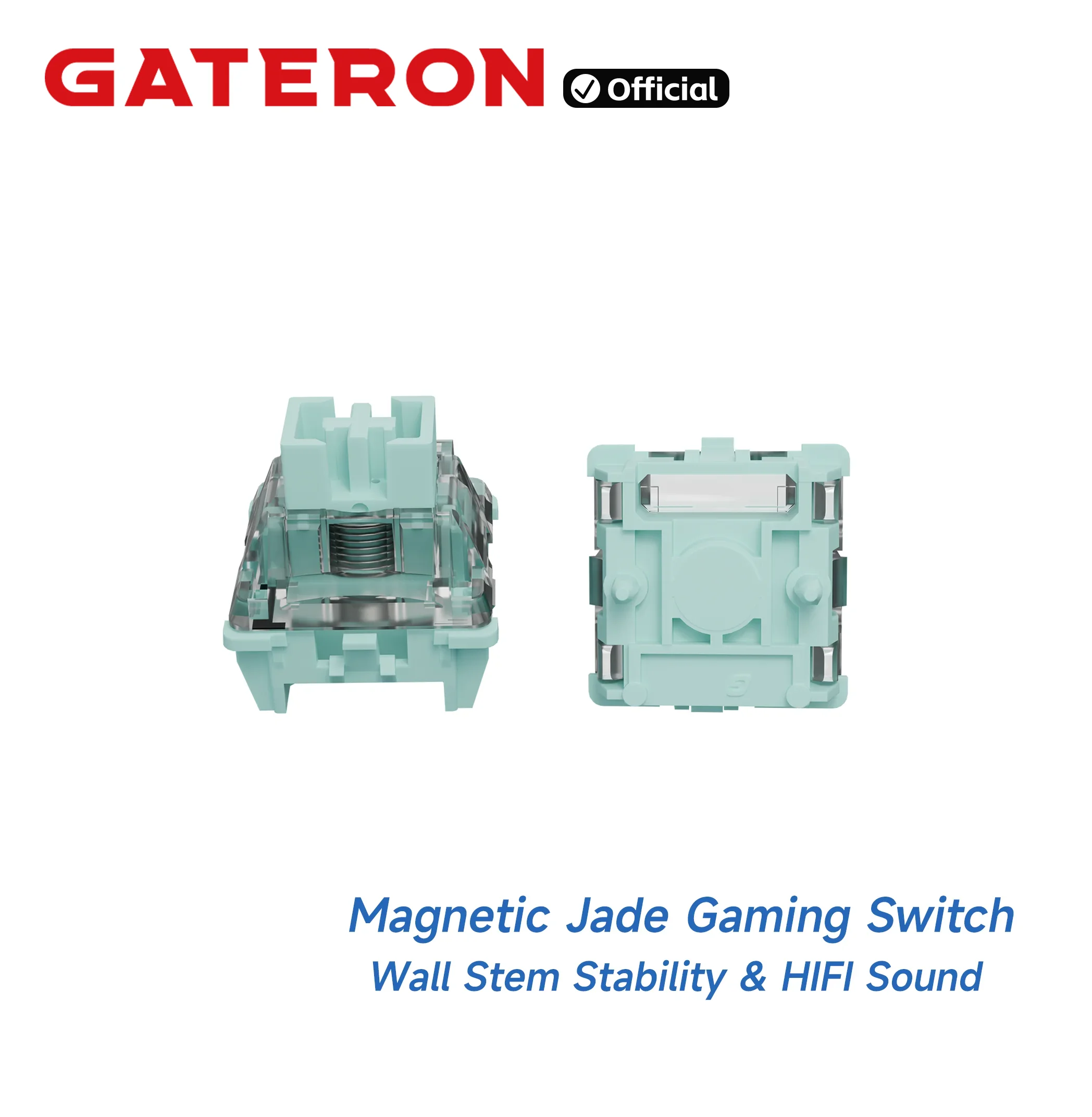GATERON Magnetic Jade Gaming, Attraction, Silent Switch, Freely Setting, HE Hall Sensor HIFI Sound for Magnetic Keyboard Gaming